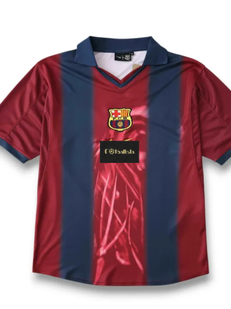 Bareclona Retro 2000/01 Home Skeleton Jersey